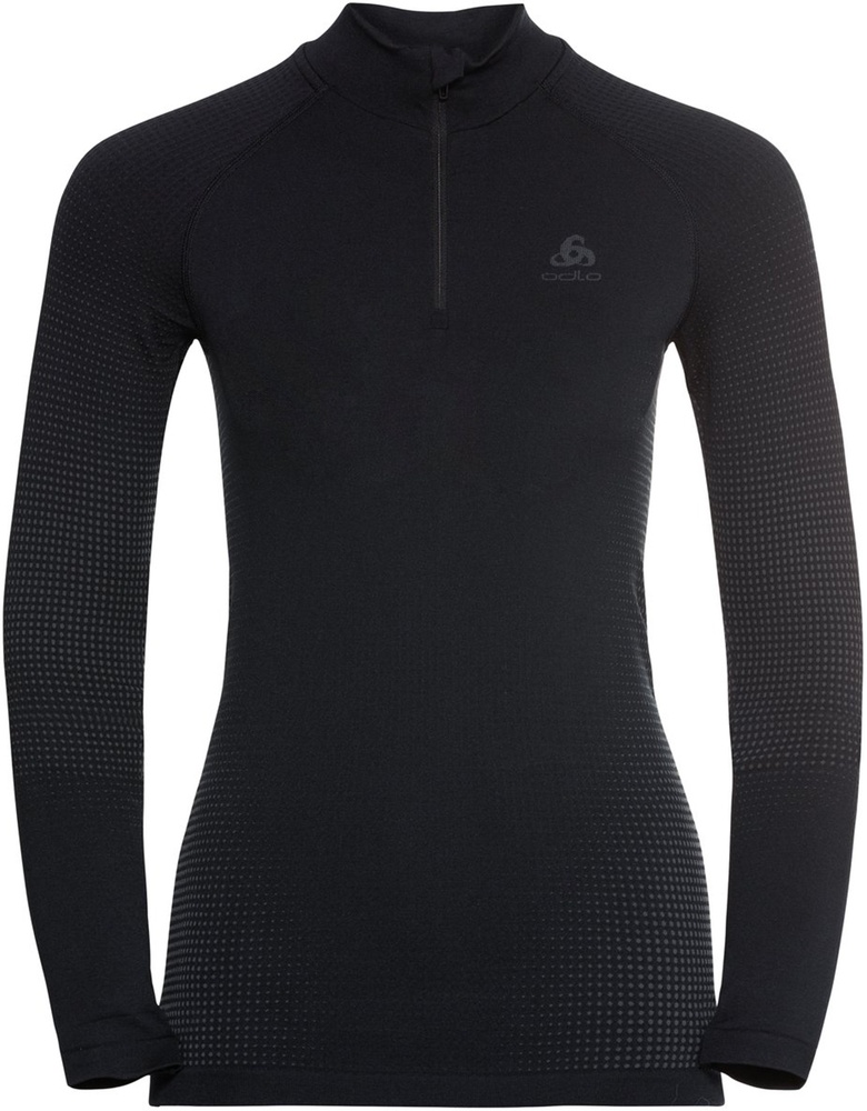 OdloDamenBlTopTurtleNeckLong-SleeveHalfZipPerformance196221Black-NewOdloGraphiteGrey-L