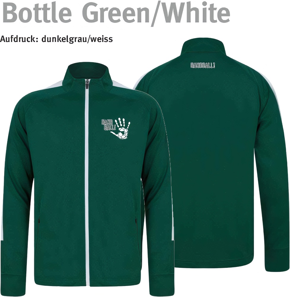 HandballCollectionTrainingsjackeLV871BottleGreen-White-XS