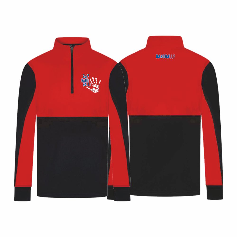 HandballCollection14ZipTrainingsjackeLV874Black-Red-XXS