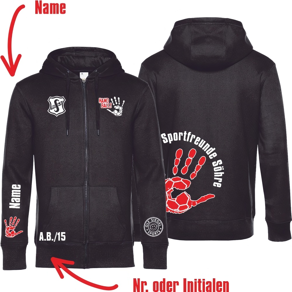 SportfreundeShreBasicHoodie-JackeUnisex24642Schwarz-XXL