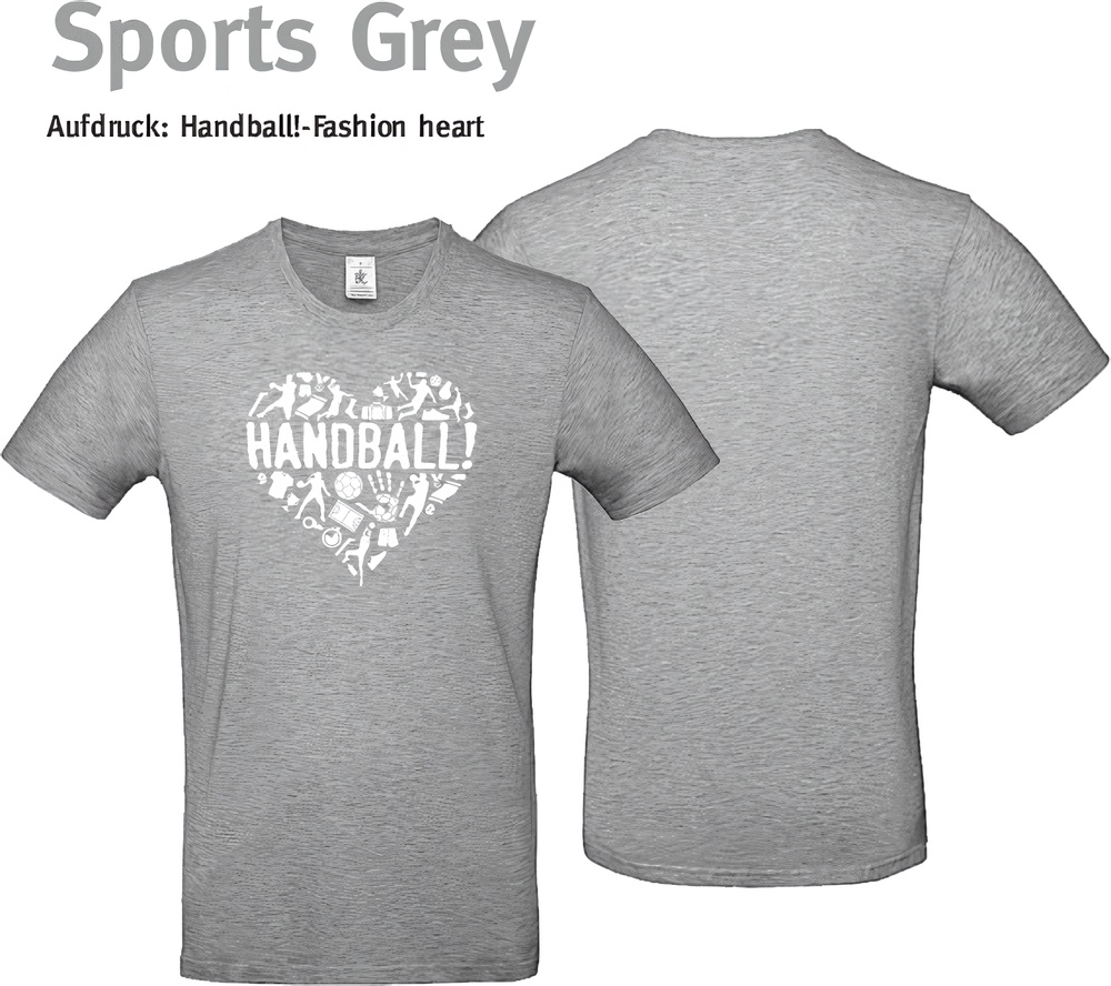HandballFashionT-ShirtHeartTU03TSportGreyHeather-XS
