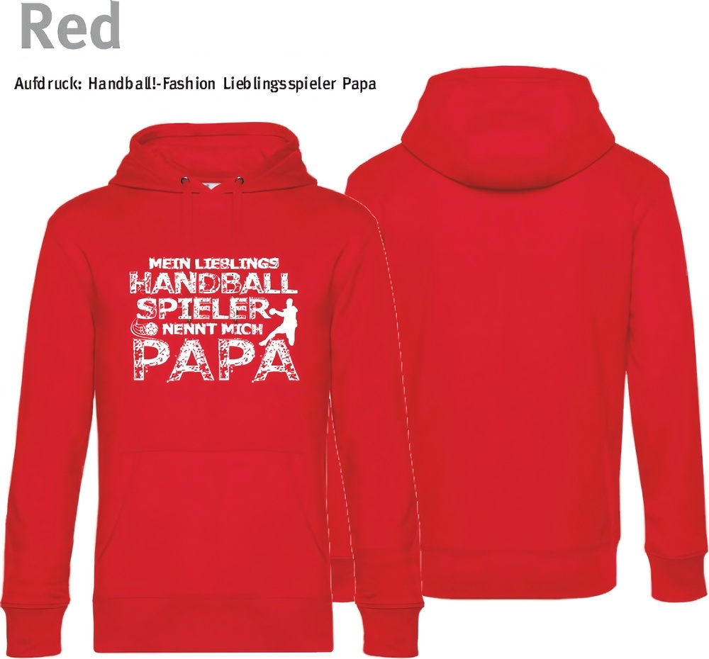 HandballFashionHoodieLieblingsspielerPapaWU02KRed-XS