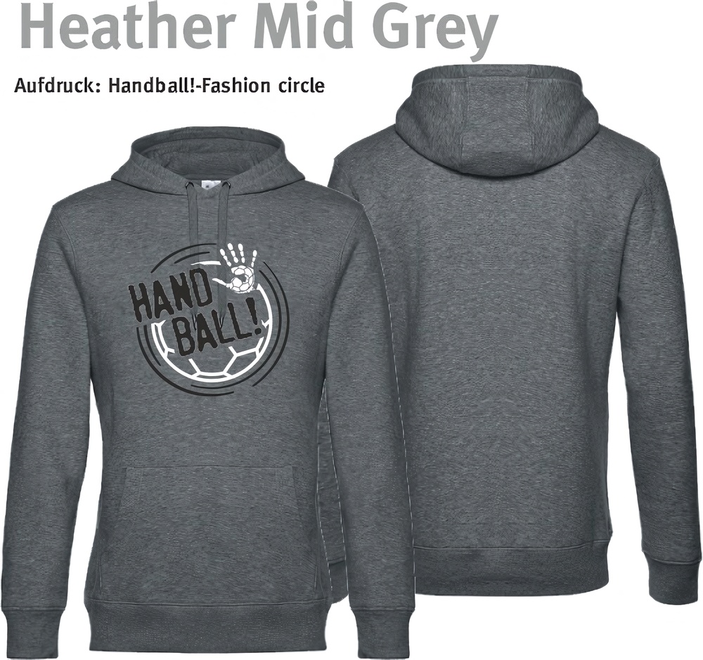 HandballFashionHoodieCircleWU02KHeatherMidGrey-XS