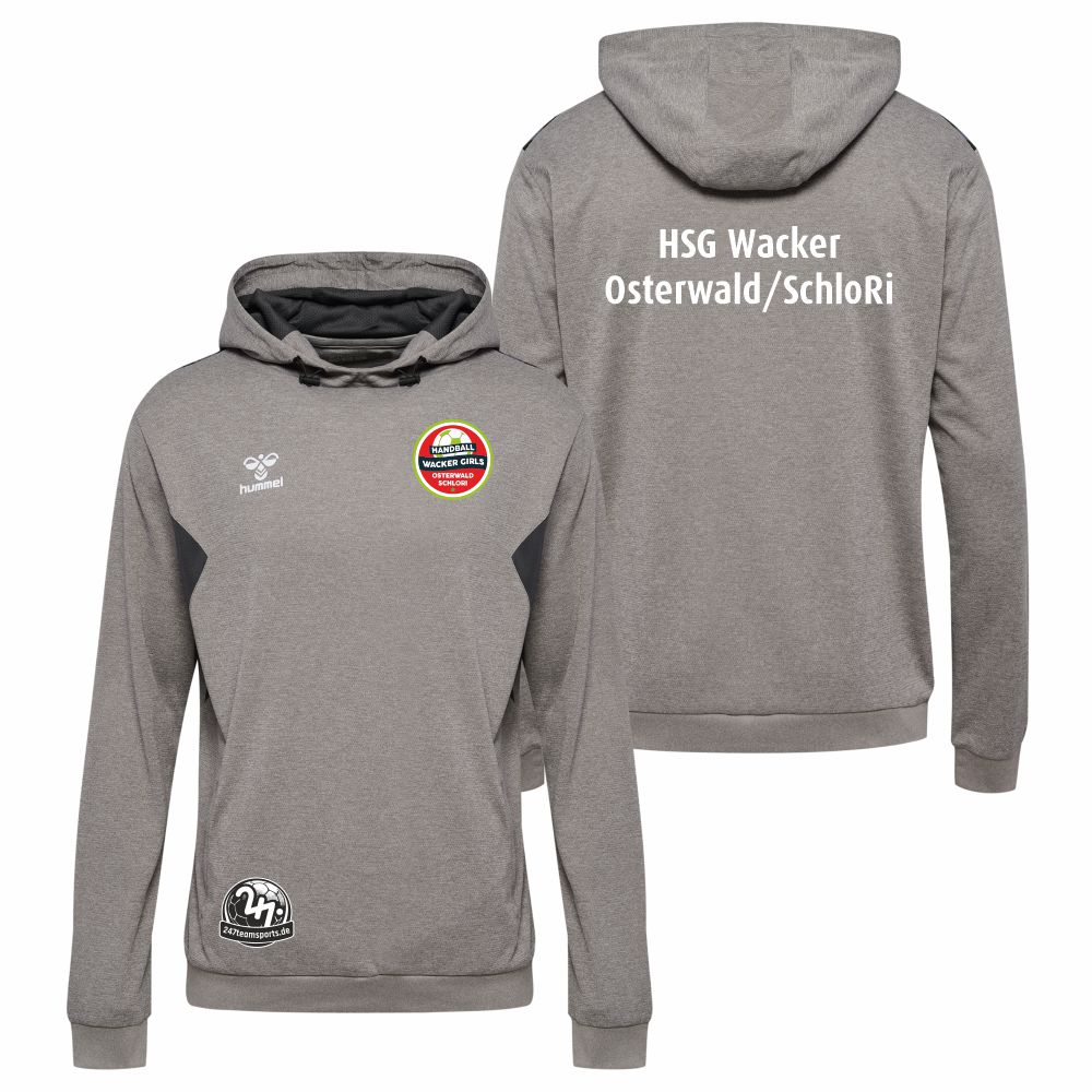 HSGWackerOsterwaldSchloRiKinderHummelhmlAuthenticPLHoodieKids219977GreyMelange-152-ca12Jahre