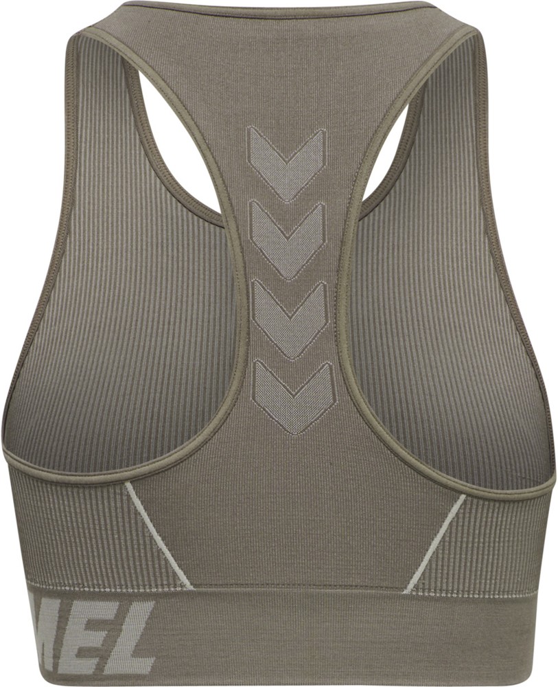 HummelDamenSportTopHmlteChristelSeamlessSportsTopChateauGrayDriftwoodMelange-L
