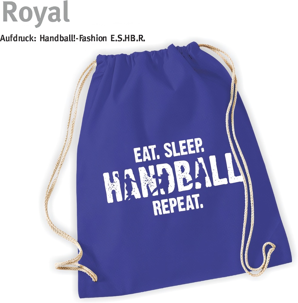 HandballFashionTurnbeutelDrawstringEatSleepHandballRepeat60257Royal