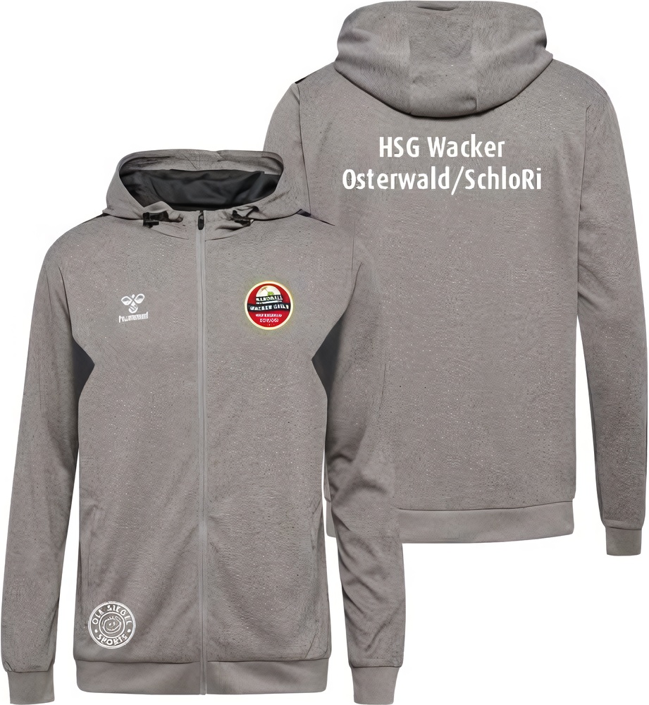 HSGWackerOsterwaldSchloRiHummelhmlAuthenticPLZipHoodieUnisex219979GreyMelange-XXL