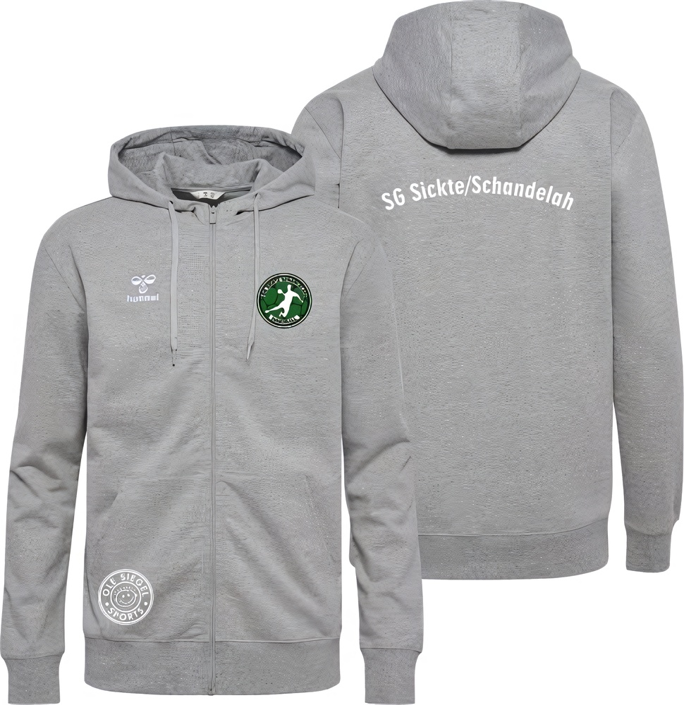 SGSickteSchandelahHummelhmlGO20CottonZipHoodieUnisex224837GreyMelange-XXL