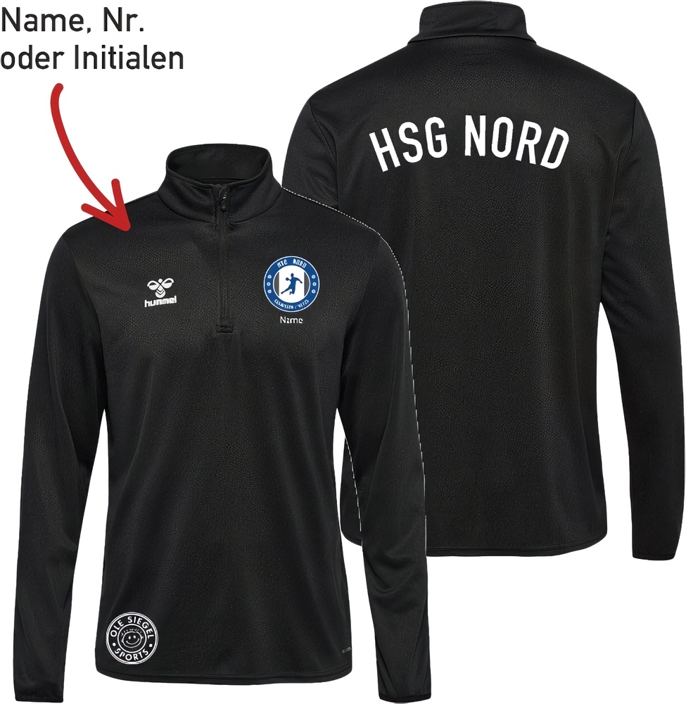 HSGNordEdemissenUetzeHummelhmlESSENTIALPolyHalfZipSweatUnisex224545Black-XXL