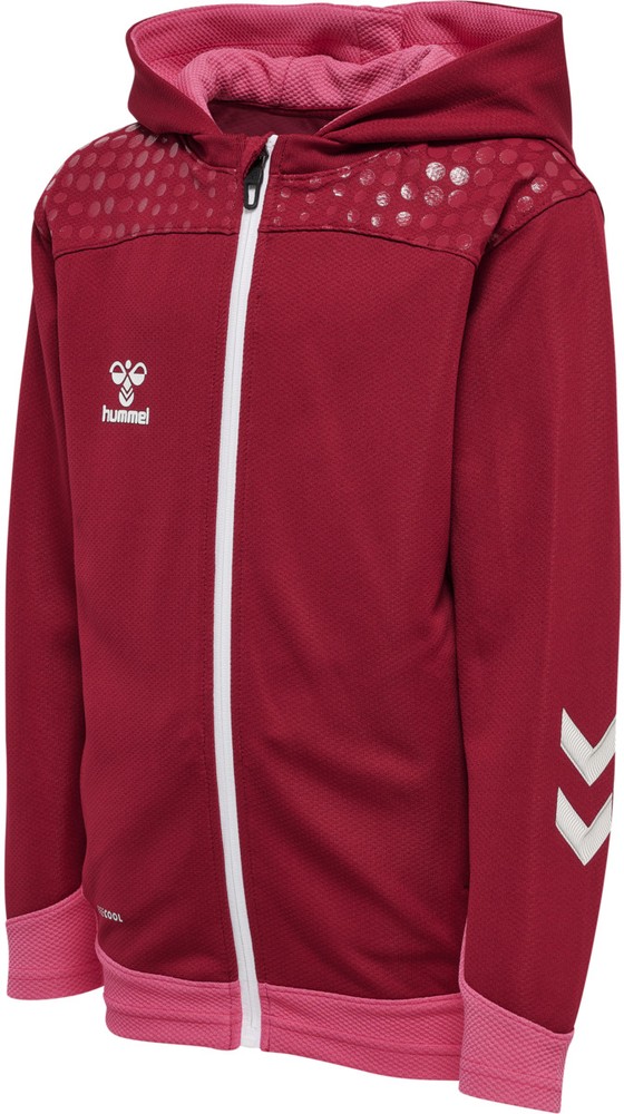 HummelKinderHoodieHmlleadZipPolyHoodieKidsBikingRed-116