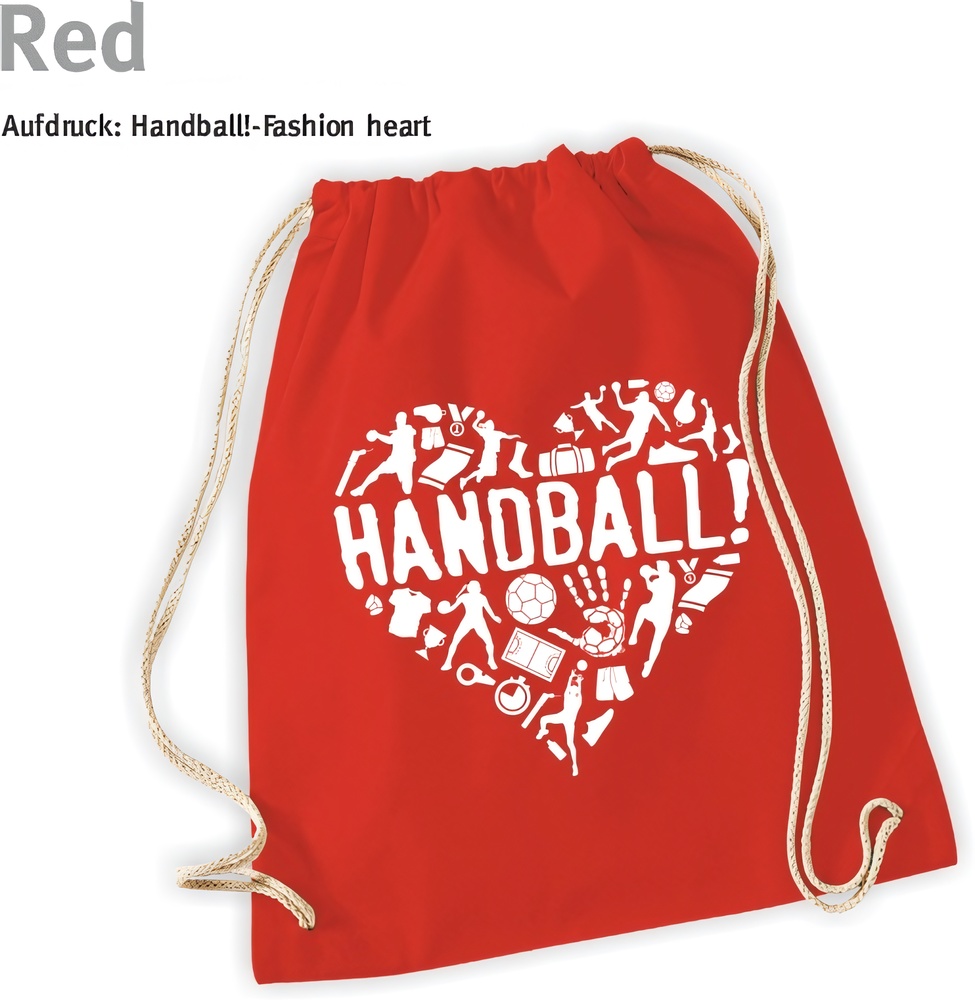 HandballFashionTurnbeutelDrawstringHeart60257Red
