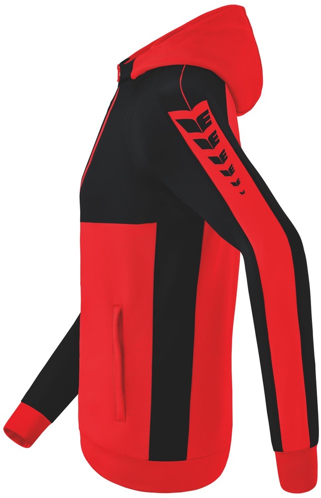 ErimaSixWingsTrainingsjackeMitKapuze22-0009RotSchwarz-116