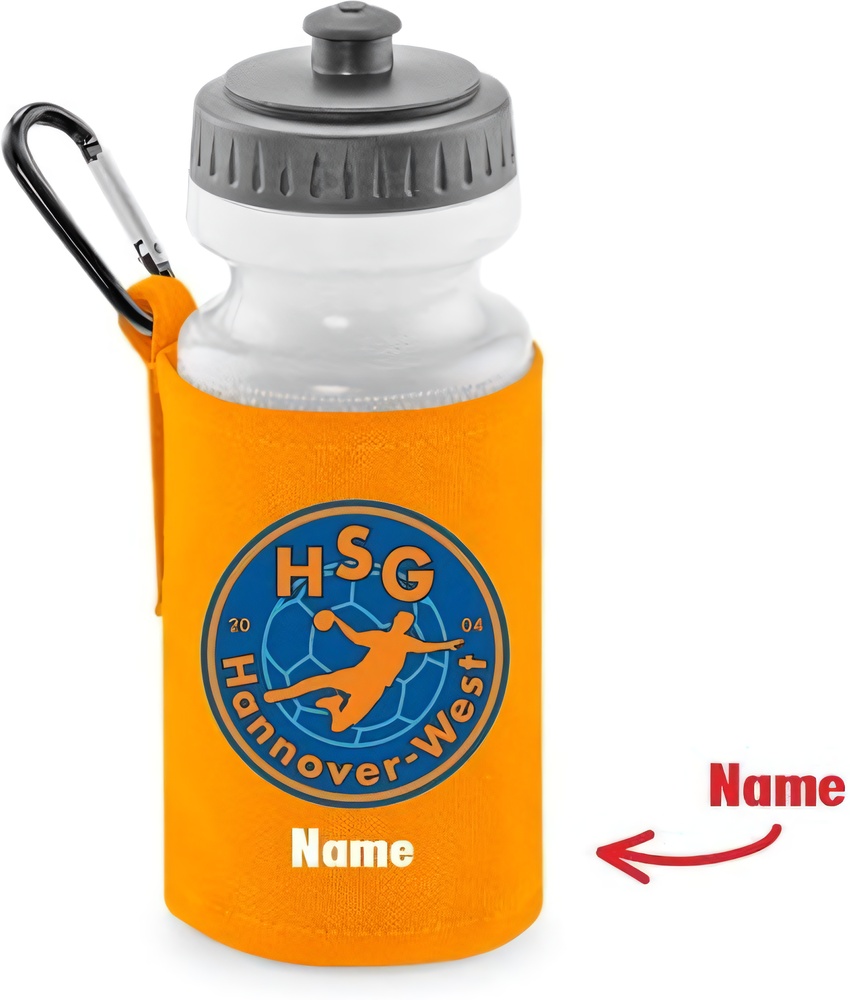 HSGHannover-WestUniversalBasicTrinkflaschemitHalterQD440Orange
