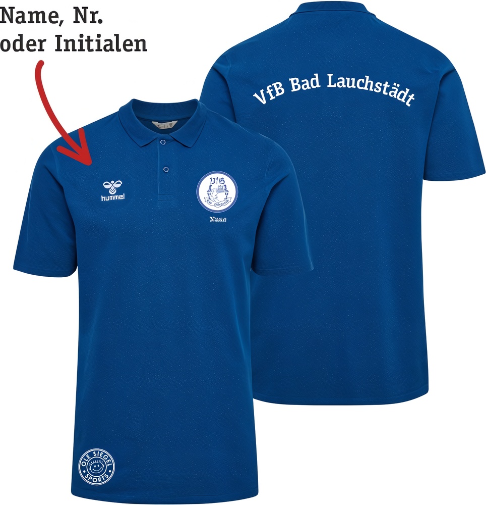 VfBBadLauchstdtDamenHummelhmlGO20CottonPoloLady224832TrueBlue-XXL