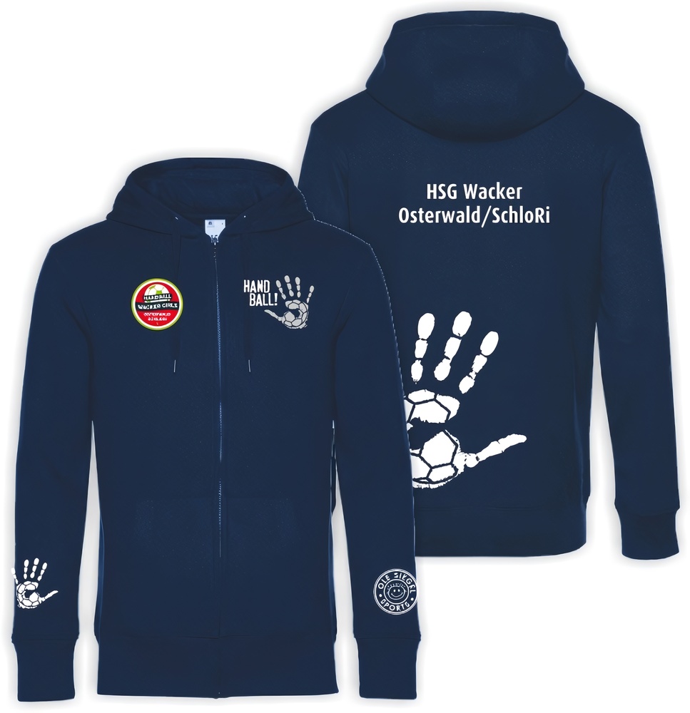 HSGWackerOsterwaldSchloRiHandballHoodie-JackeUnisex24642NavyBlueWei-XXL