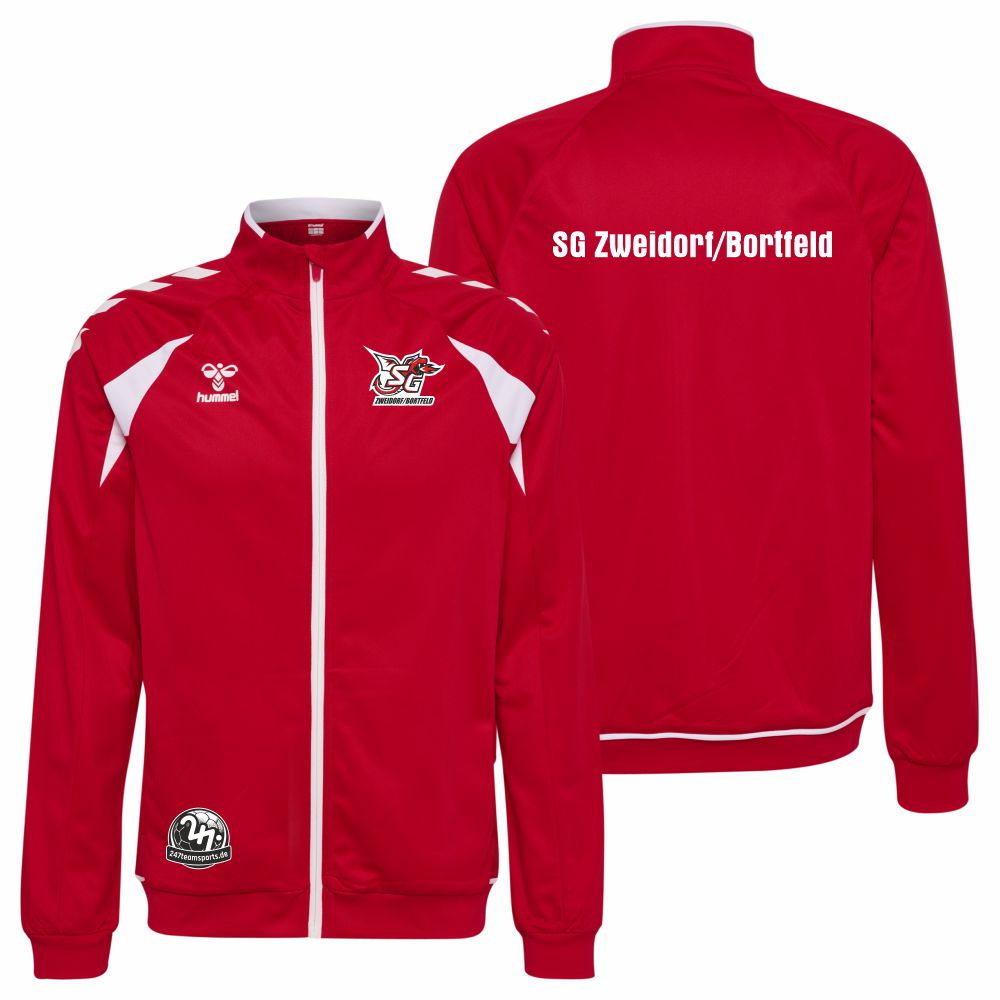 SGZweidorfBortfeldHummelhmlCore20PolyTrackZipJacketUnisex230859TrueRed-M