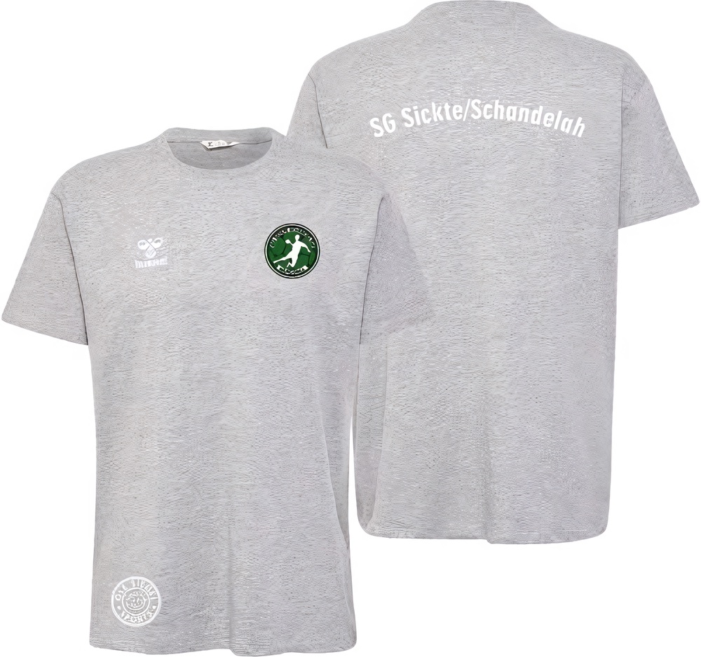SGSickteSchandelahDamenHummelhmlGO20CottonT-ShirtSSLady224830GreyMelange-XXL