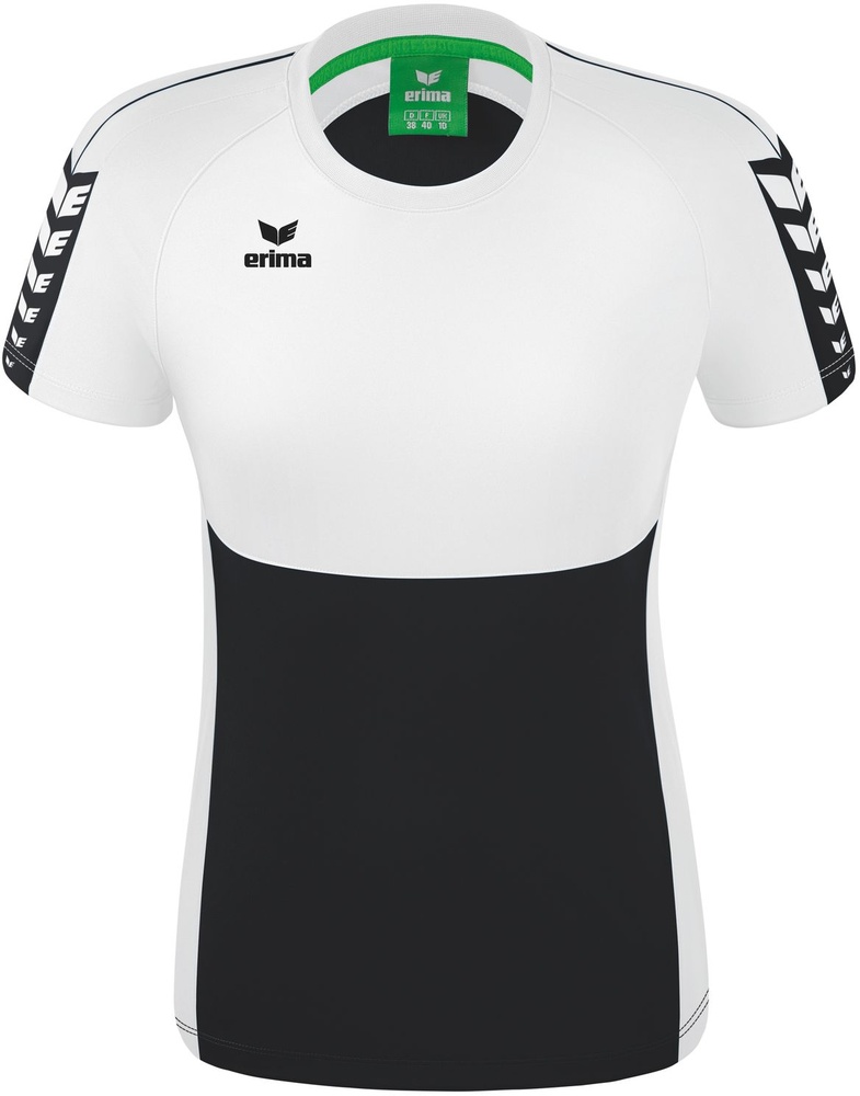 ErimaDamenSportshirtSixWingsT-Shirt22-0006SchwarzWei-34XXS