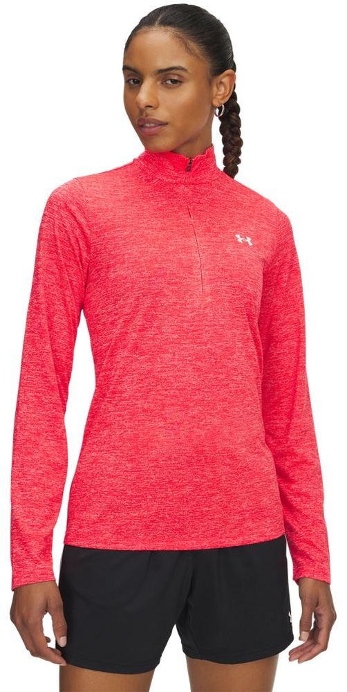 UnderArmourDamenLongsleeveTech12Zip-Twist1384225Red713-LUSLG