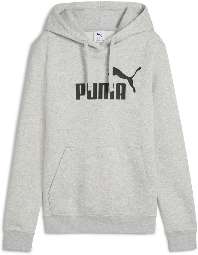 PumaDamenESSNo1LogoHoodieFL682388LightGrayHeather-M