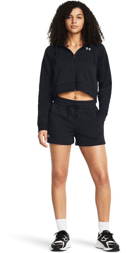 UnderArmourDamenRivalFleeceShortBlack001-LUSLG