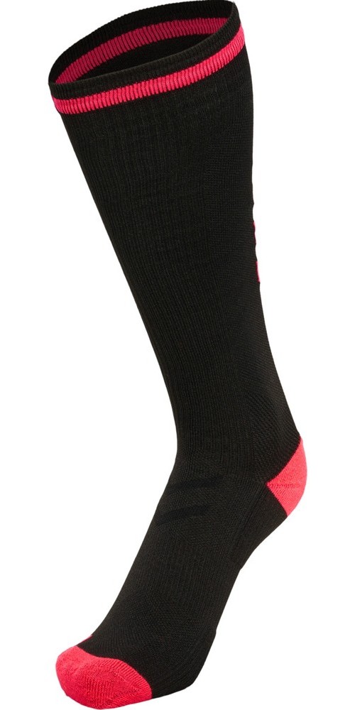 HummelSockenEliteIndoorSockHighBlackDivaPink-27-30