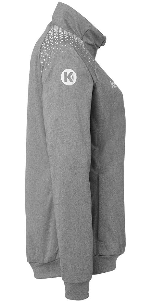 KempaDamenTrainingsjackeAmbition28PolyJacke2005148DarkGrauMelangeWei-XS