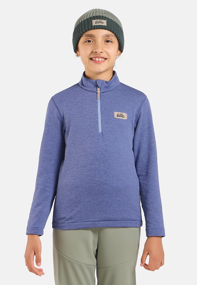 OdloKinderLongsleeveMidlayer12ZipGridFleece