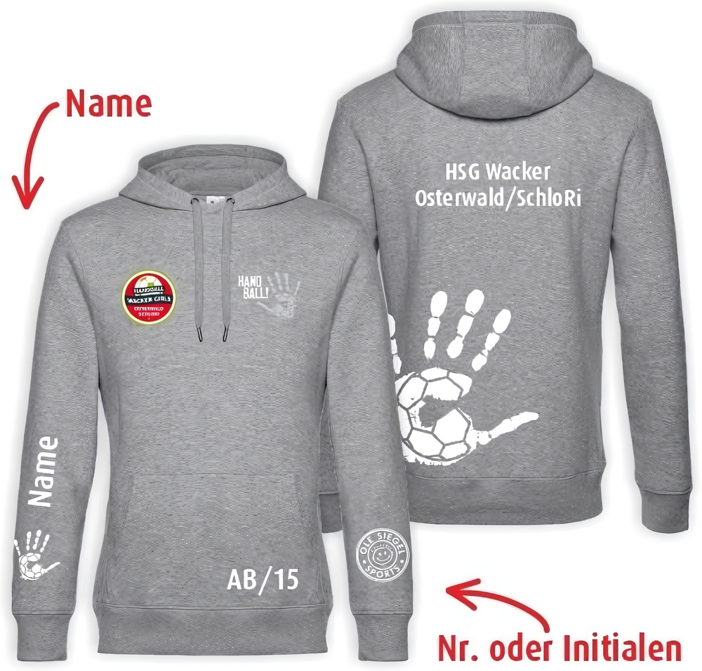 HSGWackerOsterwaldSchloRiHandballHoodieUnisex24442GreyWei-XXL