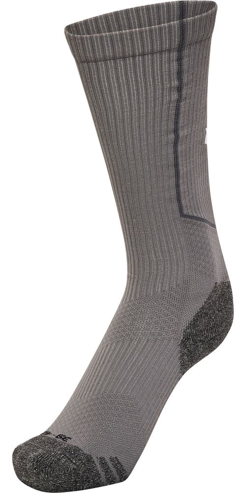 HummelSockenHmlproTrainingSocksHighSteelGrayWhite-27-30