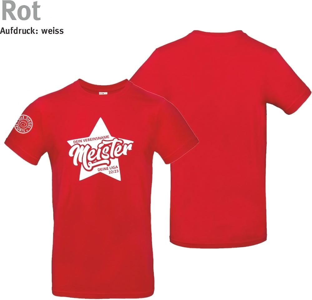 247CollectionT-ShirtMeistershirtSternTU03TRed-XS