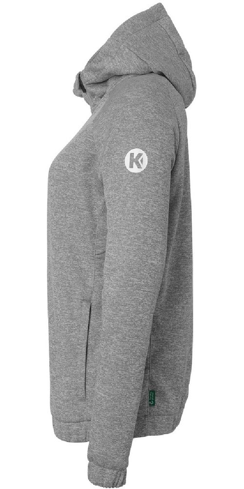 KempaDamenTrainingsjackeAmbition28Kapuzenjacke2005150DarkGrauMelangeWei-XS