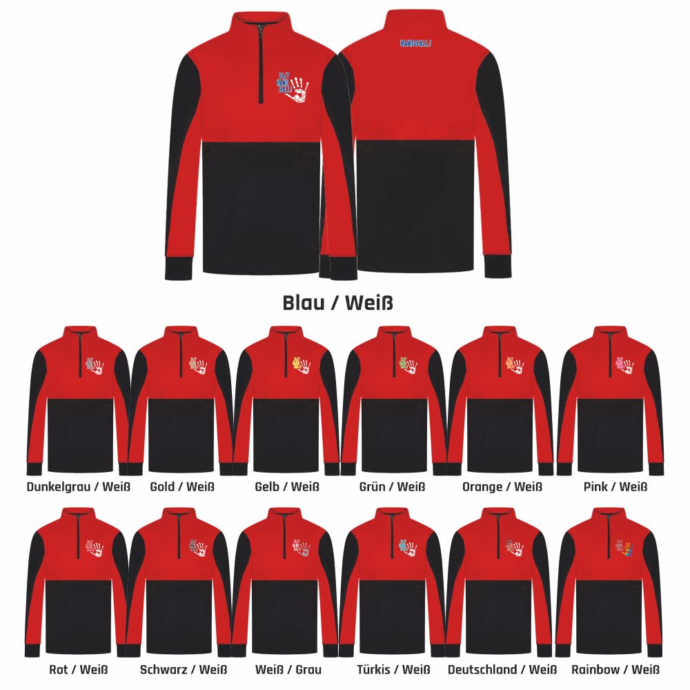 HandballCollection14ZipTrainingsjackeLV874Black-Red-XXS