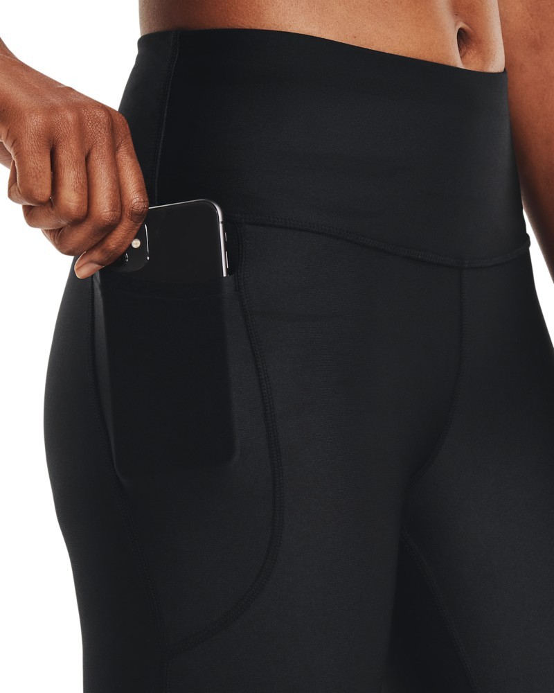 UnderArmourDamenLeggingsHeatGearArmourNo-SlipWaistband-CaprihoseBlack-XSSHORTUSXSS