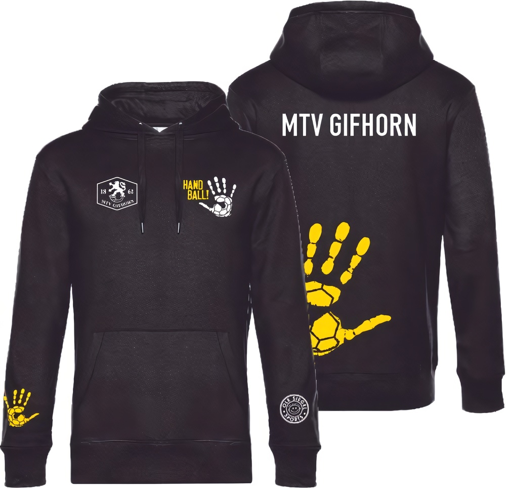 MTVGifhornBasicHoodieUnisex24442BlackGelb-XXL