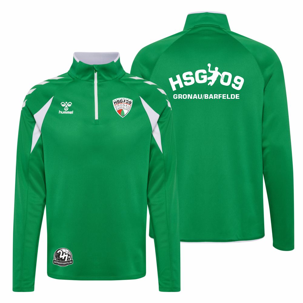 HSG09GronauBarfeldeHummelhmlCORE20PolyHalfZipSweatJellyBeanWhite-XS