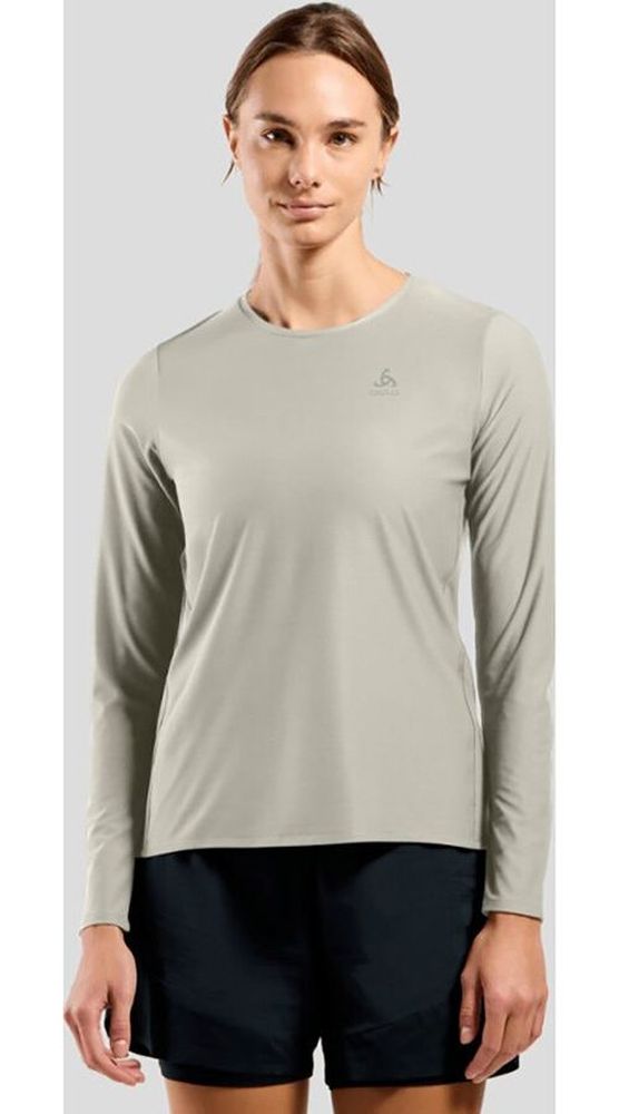 OdloDamenSportbekleidungT-ShirtCrewNeckLongesleeveZeroweightChill-TecAgateGray-XL