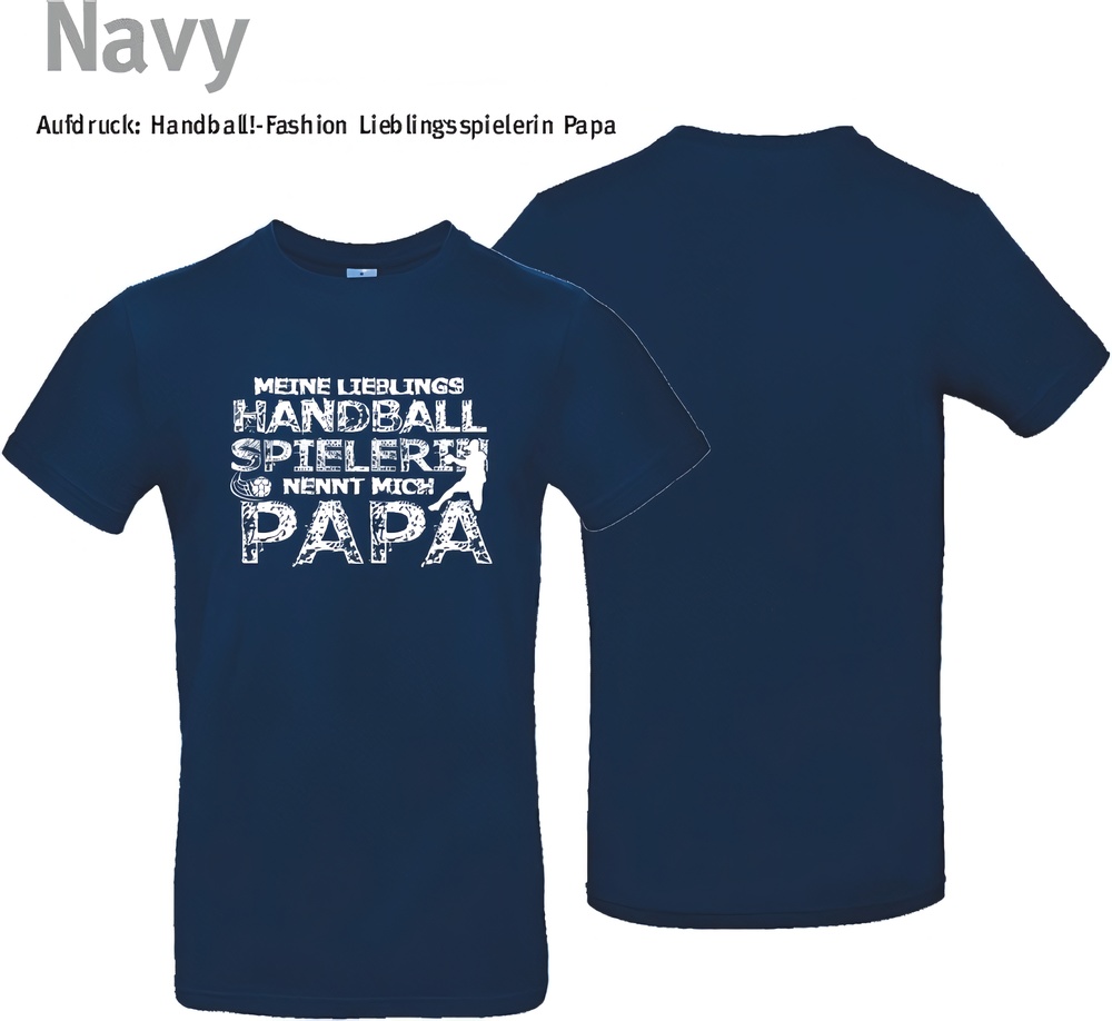 HandballFashionT-ShirtLieblingsspielerinPapaTU03TNavy-XS