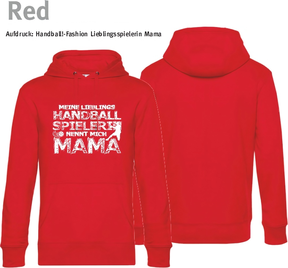 HandballFashionHoodieLieblingsspielerinMamaWU02KRed-XS