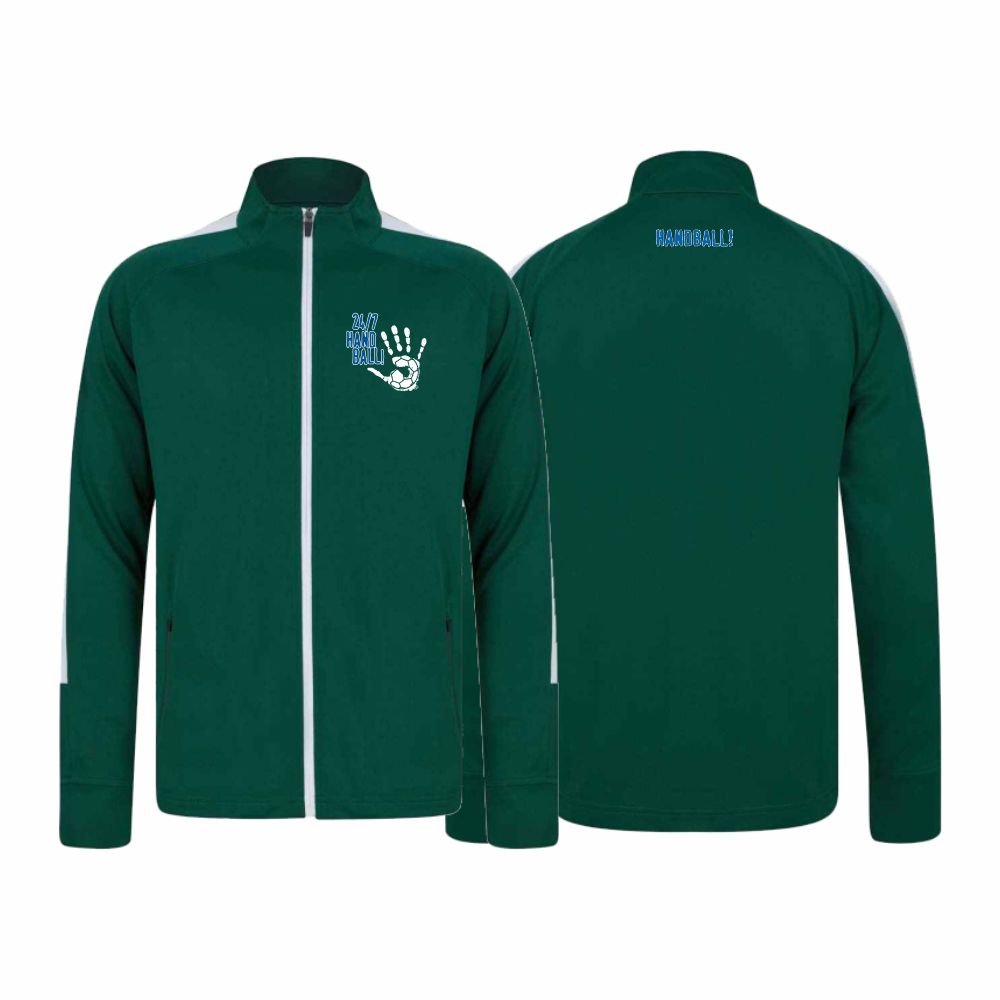 HandballCollectionTrainingsjackeLV871BottleGreen-White-S