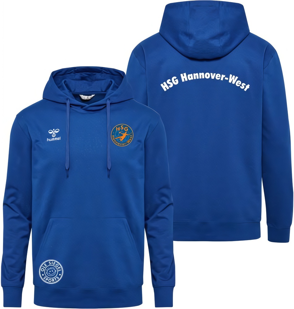 HSGHannover-WestDamenHummelhmlGO20CottonHoodieLady225250TrueBlue-XXL