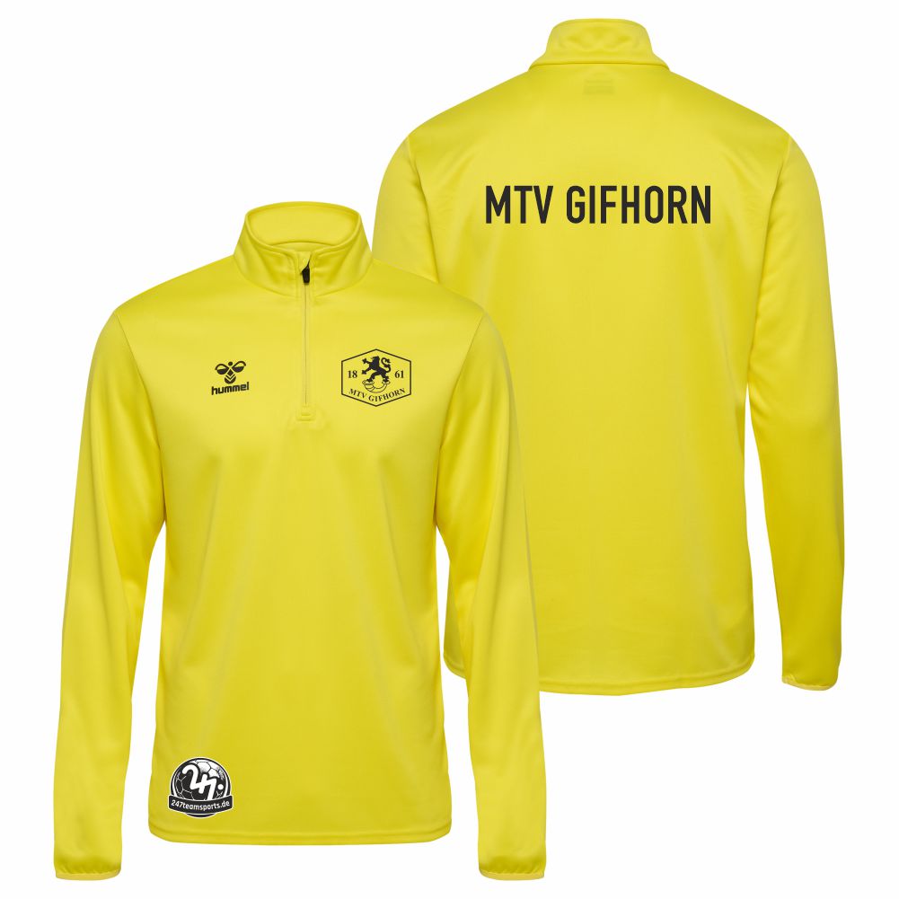 MTVGifhornKinderHummelhmlESSENTIALPolyHalfZipSweatKids224546BlazingYellow-116-ca6Jahre