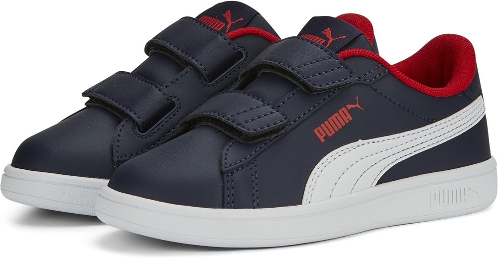 PumaKinderSchuheLowSmash30LVPS392033PumaNavy-PumaWhite-ForAllTimeRed-325