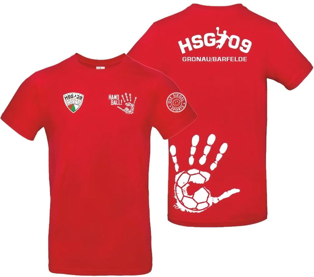 HSG09GronauBarfeldeBasicT-ShirtUnisex01942RotWei-XXL