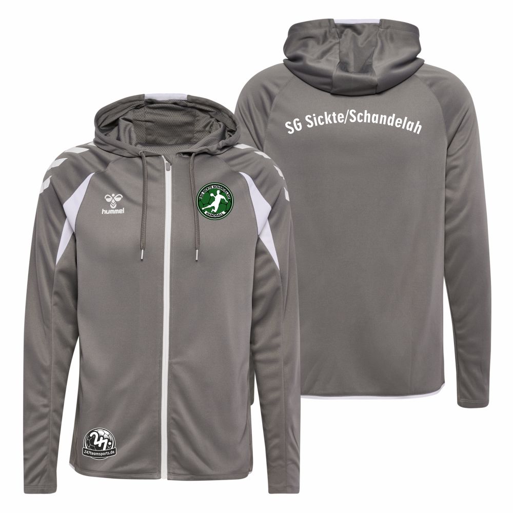 SGSickteSchandelahHummelhmlCore20PolyZipHoodieSweatUnisex230853GreyMelange-L