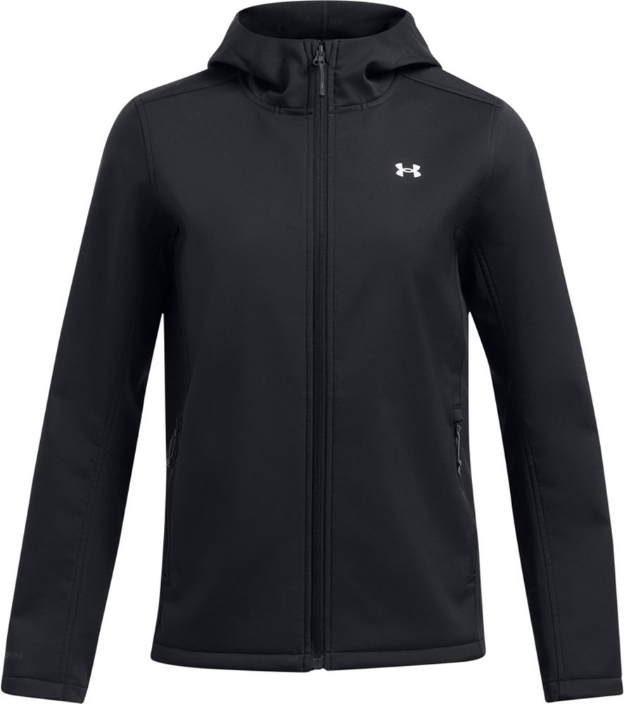 UnderArmourDamenSoftshelljackeShieldHoodedJacket1371595Black002-XXS