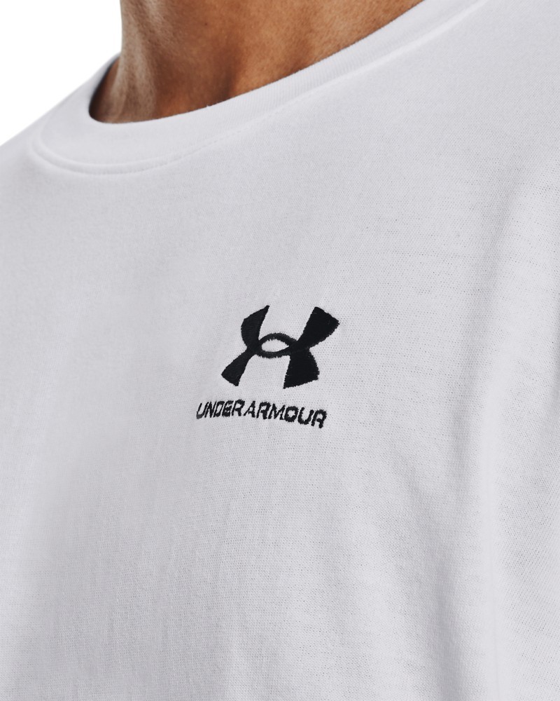 UnderArmourT-ShirtUAHeavyweightKurzarm-OberteilmitaufgesticktemLogoWhite-XS