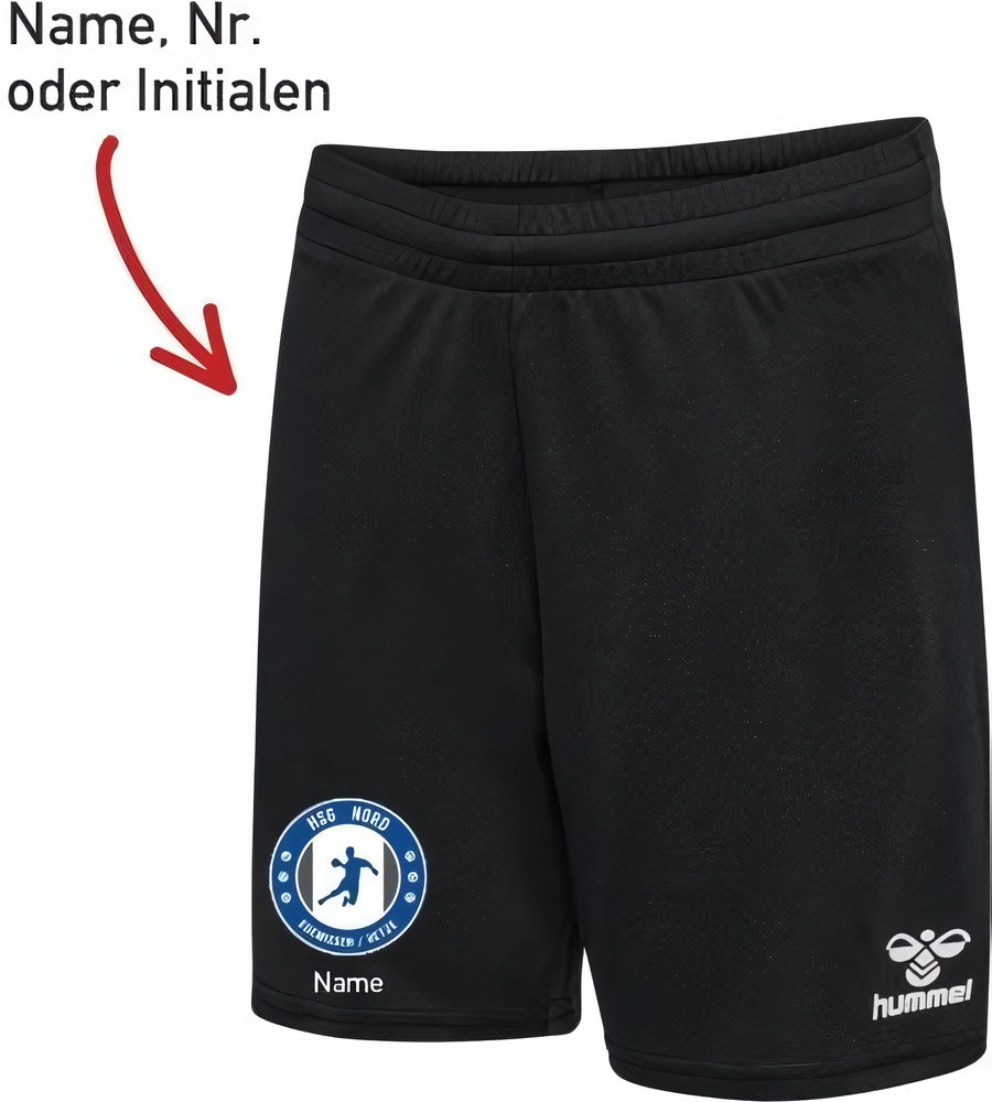 HSGNordEdemissenUetzeHummelhmlESSENTIALPolyShortsUnisexmitVereinslogo224543LBlack-XXL