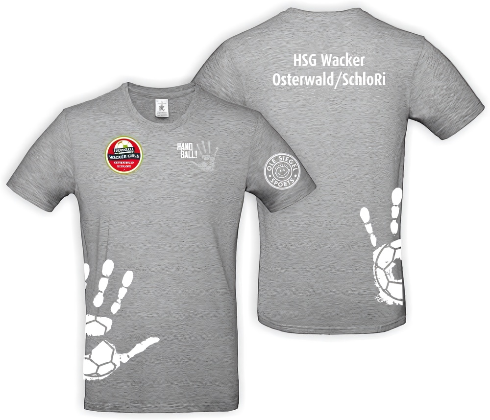 HSGWackerOsterwaldSchloRiHandballT-ShirtUnisex01942GreyWei-XXL