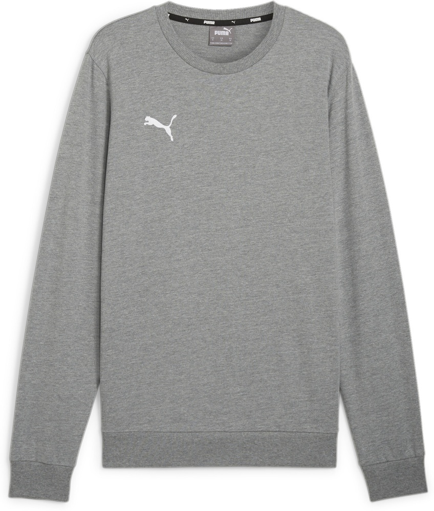 PumaCrewSweatshirtTeamGoalCasuaLongsleeveCrewNeckSweat658592MediumGrayHeather-PumaWhite-XXL